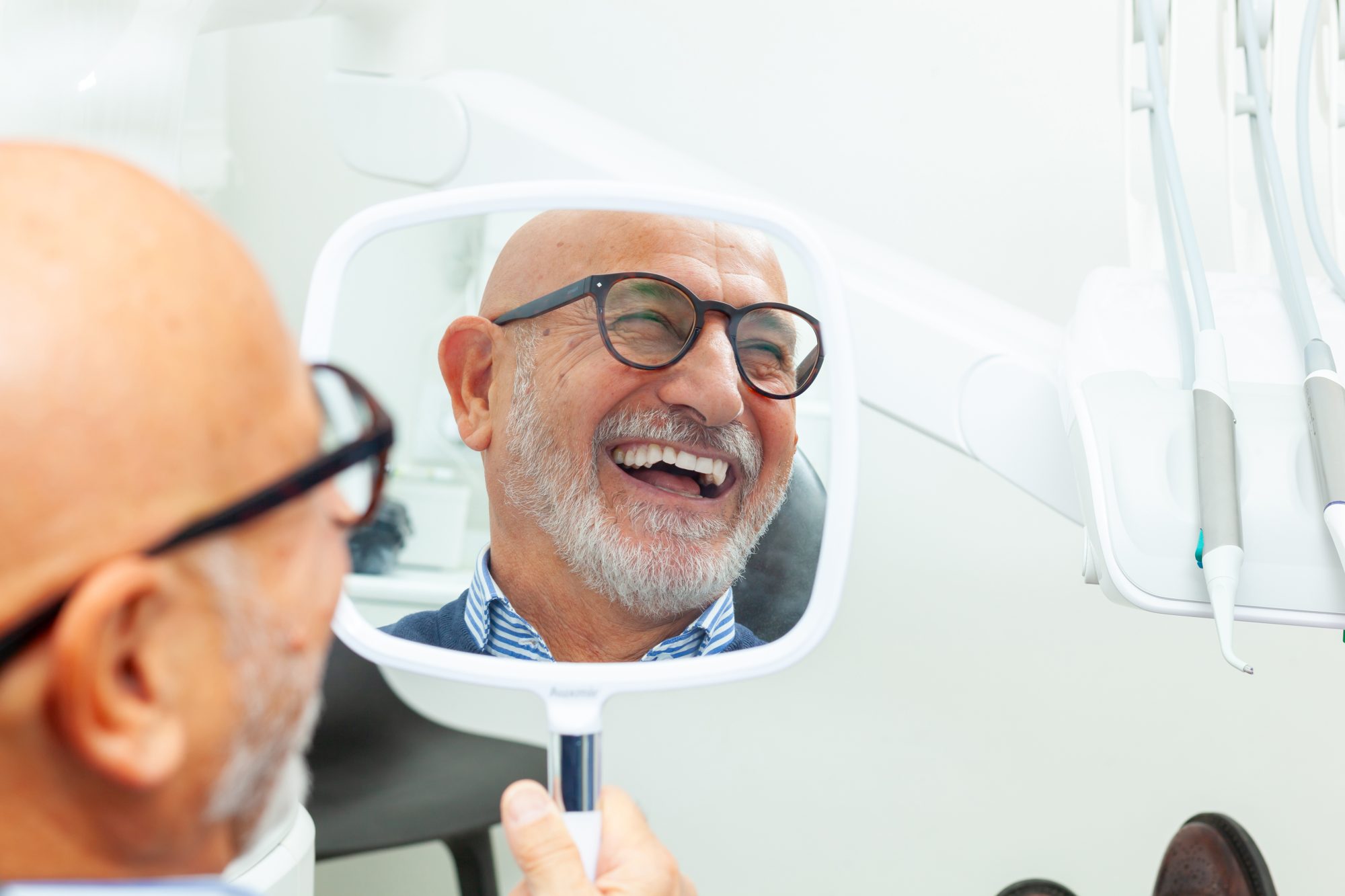 Patient smiling after dental care